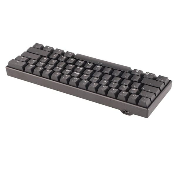 Mekanisk tangentbord 61 tangenter Tre lägen Stöd Trådlös Bärbar Ergonomisk Laddningsbart Batteri Speltangentbord Grön axelkropp