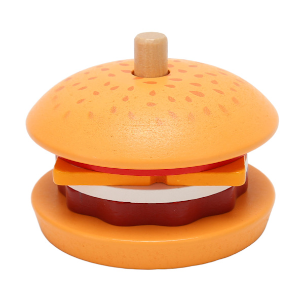 Mini Hamburger Staplingsleksaker Snabbmat Matlagning Lek Set Trä Söt form Låtsaslekleksak för barn över 36 månader