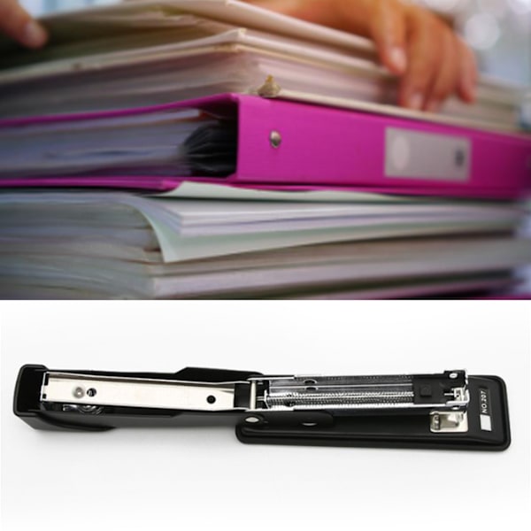 Skrivbordsstapler i legering, multifunktionell, bärbar kontorsstapler för hem, skola och kontor, svart