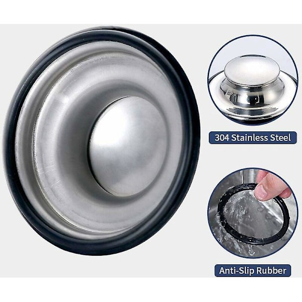 Diskproppar, Diskho i rostfritt stål, Stor bred kant 85 mm (3-pack)