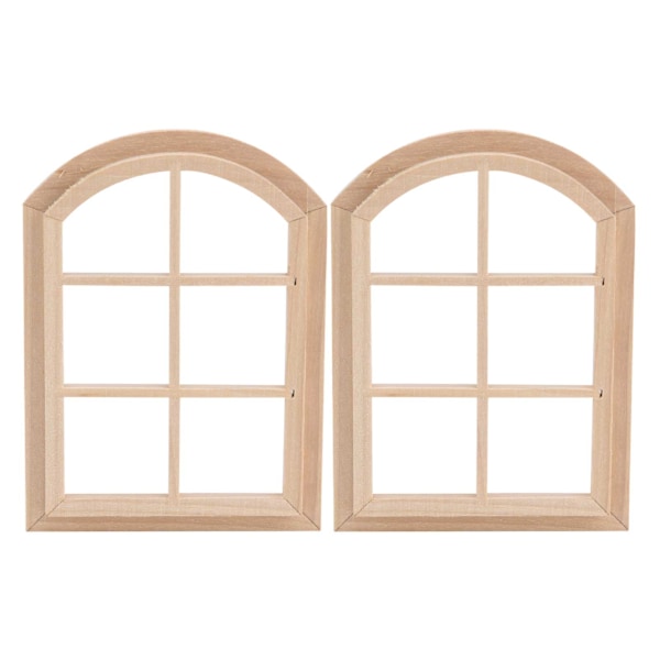 1/12 skala dockhus trä fönster miniatyr docka möbler fönster bågformade dockhus fönster