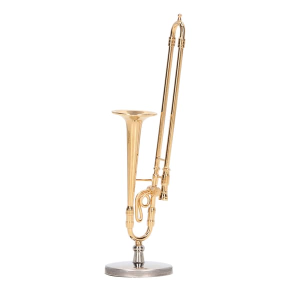 Dukkehus Trombone Model Simulation Messing Forgyldt Miniature Dukkehus Instrumenter Model til Dukkehus Tilbehør