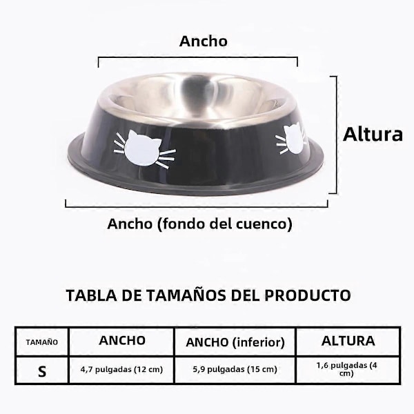 Matskål för husdjur med kattansiktsdesign, enkel rengöring, halkfri, universell för hundar och katter, inom- och utomhusbruk Verde