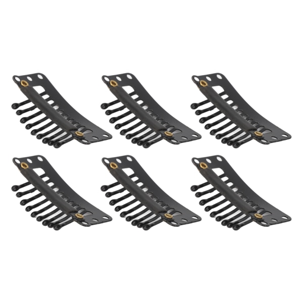 100 stk 9-tenner hårforlengelsesklips Multipurpose 32 mm U-form snapklemmer for kvinner hårforlengelser DIY Black