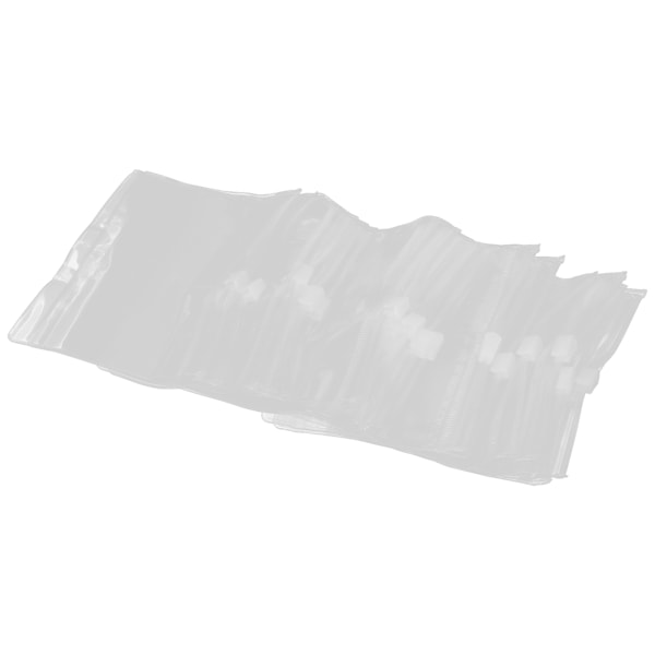 100 kpl läpinäkyvä pussi säilytyspaketti PVC solki vetoketju järjestäjä koruille riipus jadeware 11,5x8cm