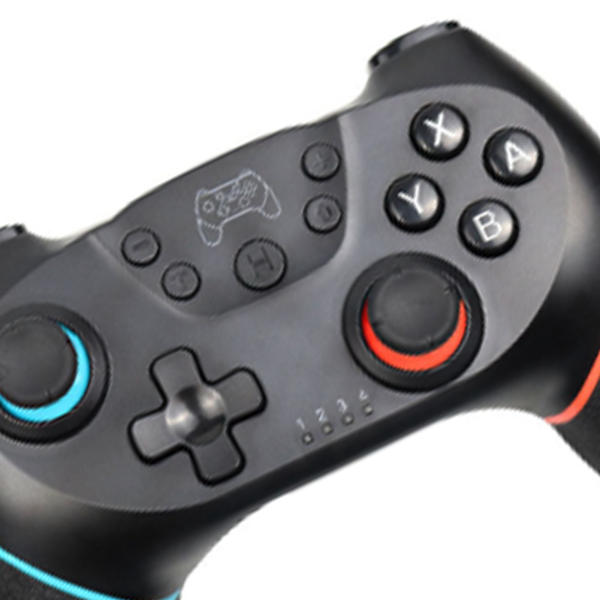 Trådløs Game Controller 6 Akser Ergonomisk Følsom Genopladelig Bluetooth Gamepad til Switch Pro PC Spil Blå Rød