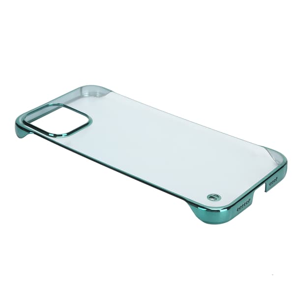 Galvaniserat hårt PC-telefonfodral för Iphone 12Pro Max Halvkant Transparent telefonfodral