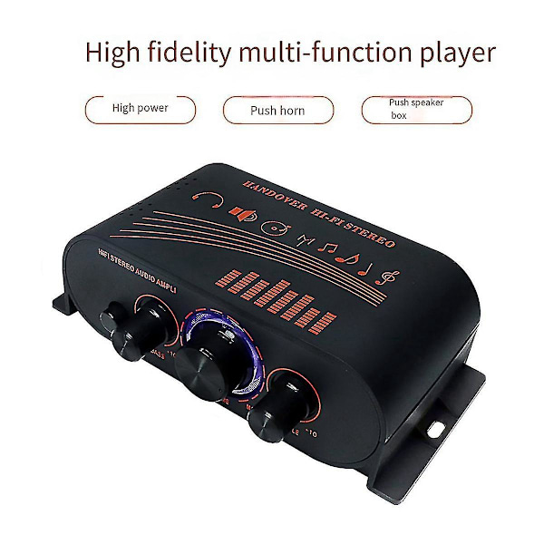 53CC Stereo Forstærker Hjemme Stereo 20Wx2 Effektforstærker 2 Kanal Stereo Komponent til Passive Højttalere-B10