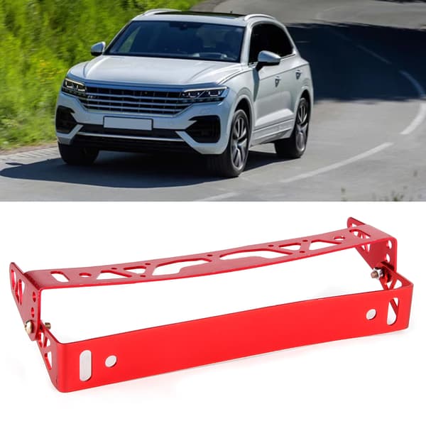 Bil Universal Aluminiumlegering Justerbar Nummerplåtsram Hållare Ersättning
