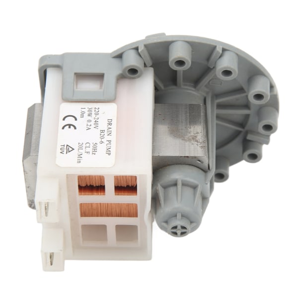 Vaskemaskine afløbspumpe 30W 20L pr. minut Høj effektivitet Vaskemaskine afløbspumpe AC220‑240V