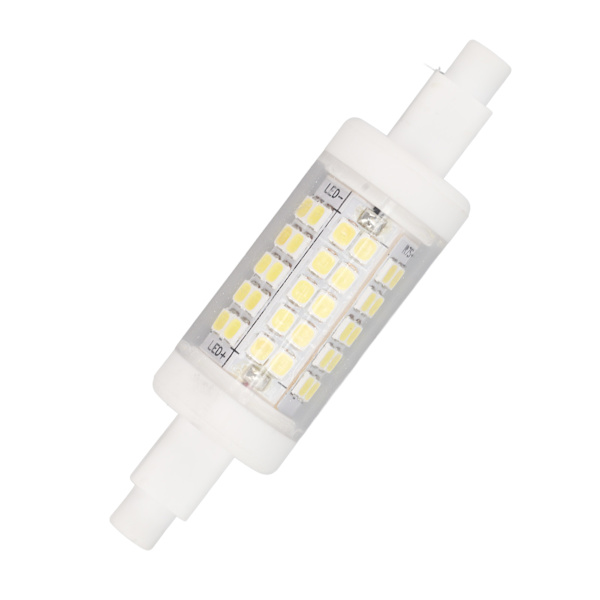 R7s LED-lampa 80 mm 5 W dubbeländad strålkastare med 60 LED 6000 K vitt ljus majsbelysning för utbyte 220 V