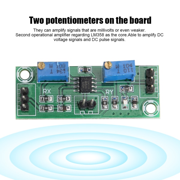 2 stk LM358 3,5-24V svakt signal og spenningsforsterker 15-20MA strømsignalsamler for DC-puls