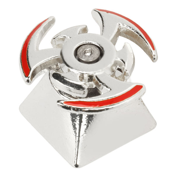 Roterande tangentknapp i metall med ergonomisk design för mekaniska tangentbord, silver