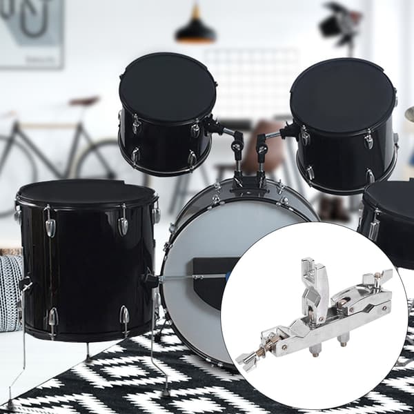 WC50 Trommesett Klemstang Multifunksjon Sølv Aluminium Legering Brakett Klipsstang