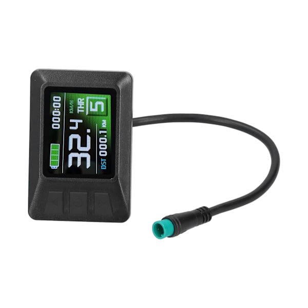 24V/36V/48V LCD7C farveskærm Instrument Elektrisk cykel batteri display med vandtæt stik