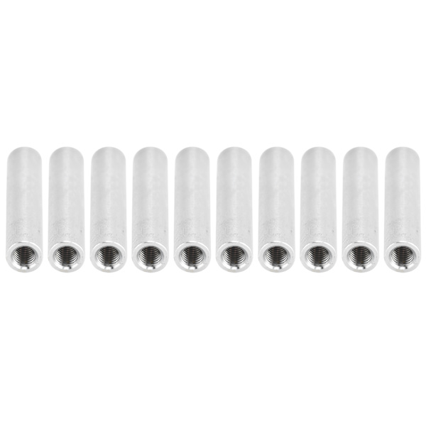 10 stk. runde afstandsholdere i aluminiumlegering med indvendigt gevind, forbindelseskolonnesæt M4x0,7 mm, længde 46 mm