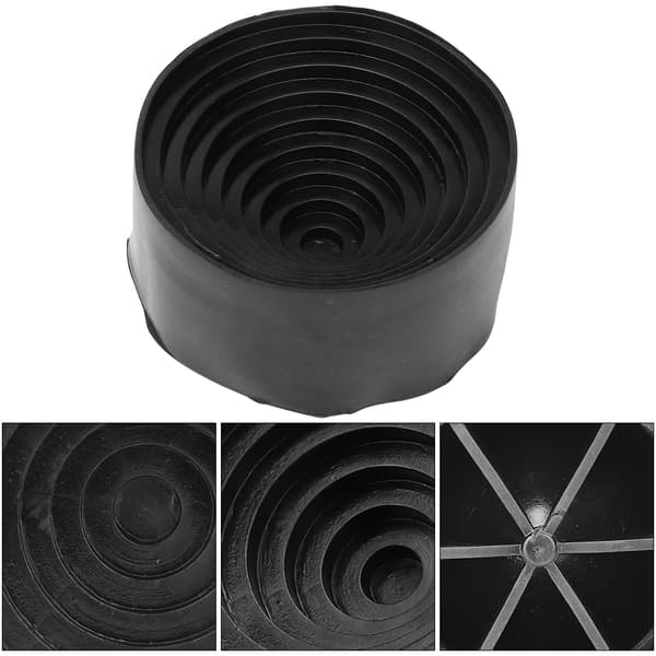 Diameter 90mm/3.54in Laboratoriekolbeholder Sort Gummi Rund Kolbe Støttebase