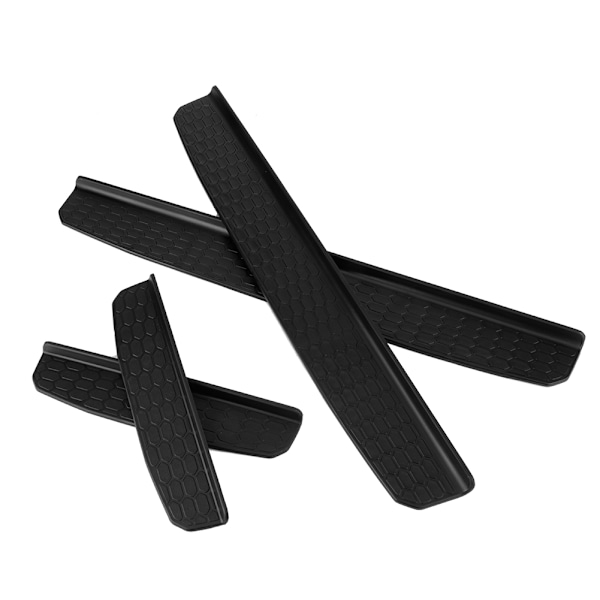 4 st Car Threshold Dekoration Trim Passar för Jeep Wrangler JK 4 Dörrar 2018+ Svart