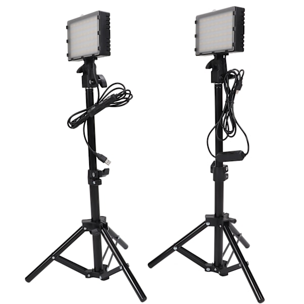 LED-fyldlys dæmpbart 6000K USB LED-videolys med justerbart stativ til konferenceopkald, streaming, videofotografering