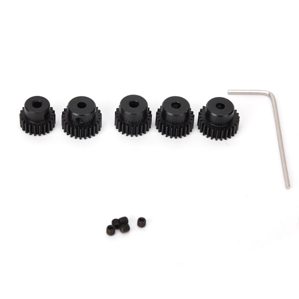 48P Pinion Gear Sæt 22T 23T 24T 25T 26T RC Bilreservedele Opgraderingstilbehør Sort