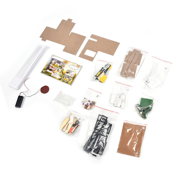 Montera Villa DIY Dockhus Barn Dockhus Kit Miniatyrhus Byggsats Födelsedagspresent