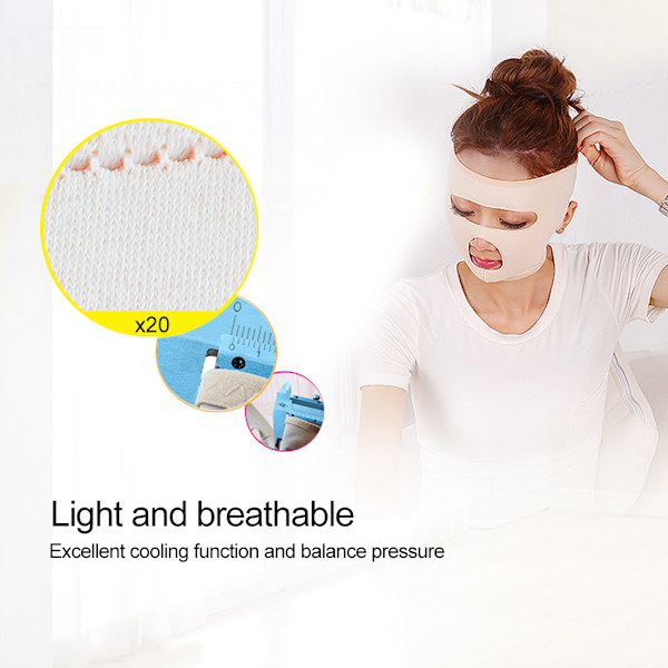 Facial Slimming Mask Slimming Bandage Ansiktsbehandling Dubbelhakvård Viktminskning Ansiktsbälten M