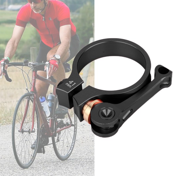 CNC aluminiumlegering Quick Release Cykelsits Rör Clip Cykel Sadelstolps Clamp (svart)