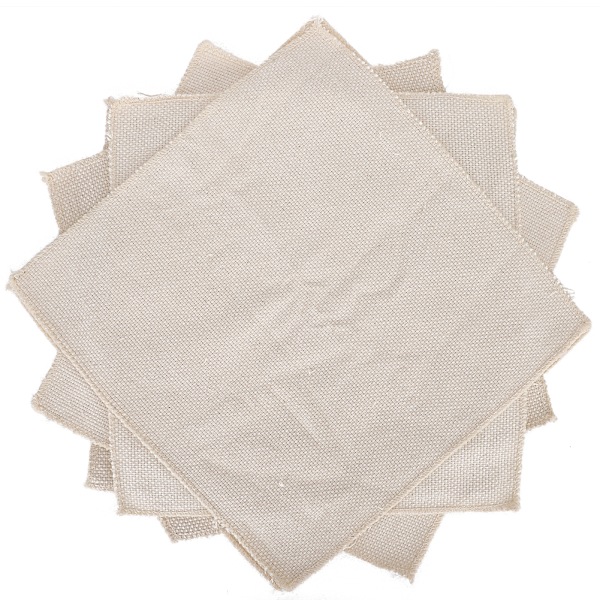6 stk groft uld broderi klud nålefiltning stof DIY materialer strikketilbehør 28x28cm