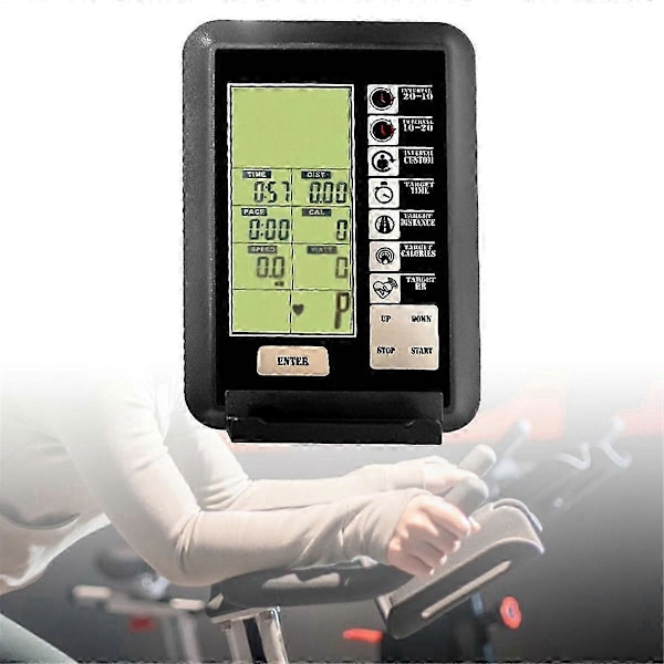 Motionscykel Monitor Air Bike Computer Cykel Speedometer Odometer til Træningsdata Træner Display med Puls