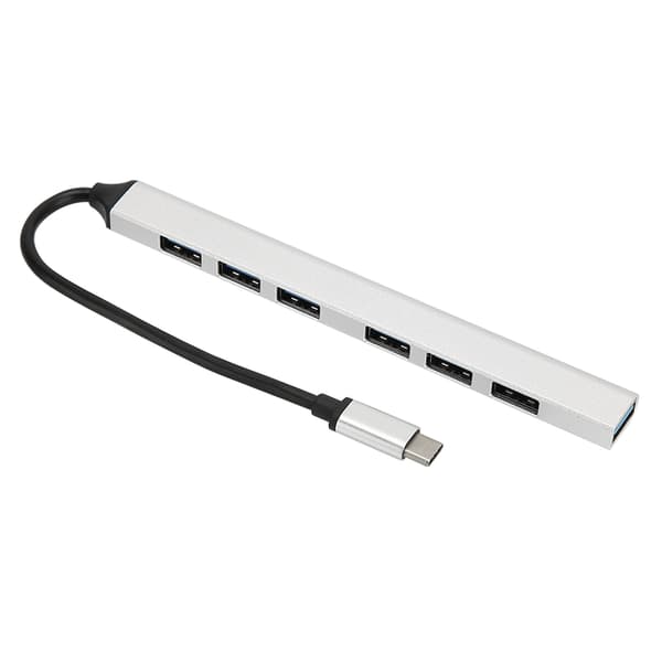 USB C 3.0 Hub Aluminiumlegering 7 portar 5.0Gbps Typ C Hub Expander för PC Laptop Notebook