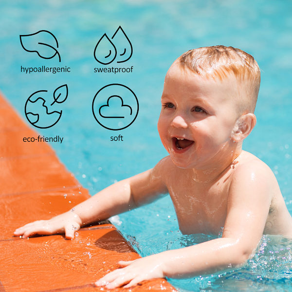 30 stk./æske Baby Vandtætte Øre Stickers Baby Vandtætte Øre Beskytter Øre Dækker til Svømning Brusebad Surfing Vandsport