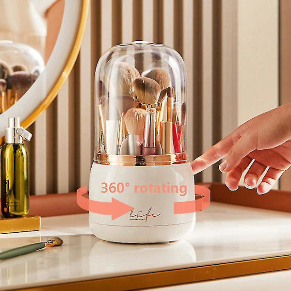 Bærbar 360 roterende makeup-arrangør kosmetisk holder lysegrøn