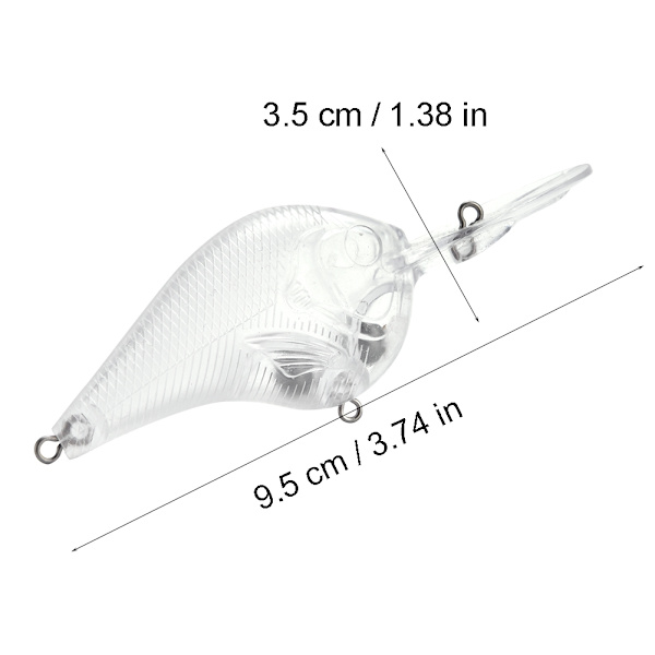 10 st Blank Crankbait omålat hårt bete Fiskedrag Tackle DIY-tillbehör