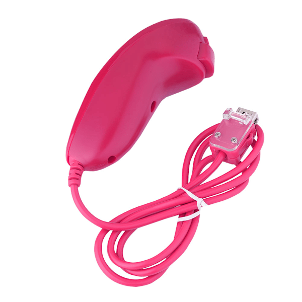 Buet spillhåndtak-kontroller Gamepad fjernkontroll for Nintendo Wii (rosa)