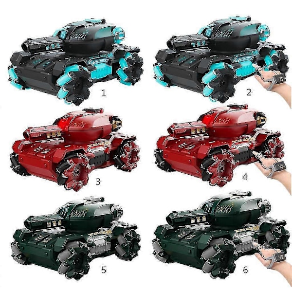 Geststyrd RC Tank Fjärrkontroll Bil Leksak Vuxen Tonåring Födelsedagspresent Till Baby - Ny SZJR Öken grön handtag Sanden 105 minuter