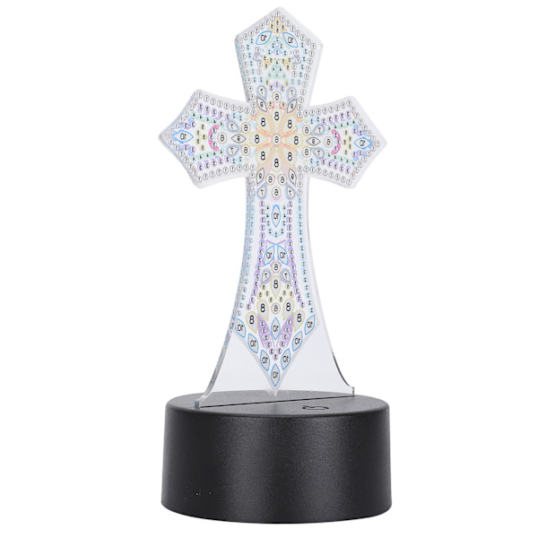 LED 7 färger USB nattlampa akryl DIY diamantmålning lampa heminredning (DP03)