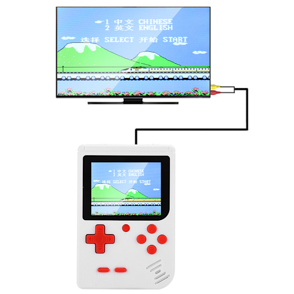 Håndholdt Gamepad 2.8in HD Farveskærm 400 Klassiske Spil Spil Controller HvidHvid