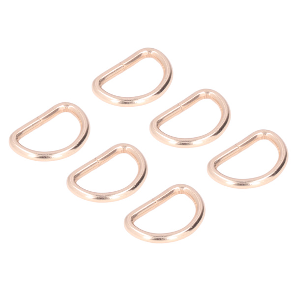 100 stk. D-ringe, robuste, holdbare, blanke, bred anvendelse, farveægte, nem montering, metal D-ringe, guld