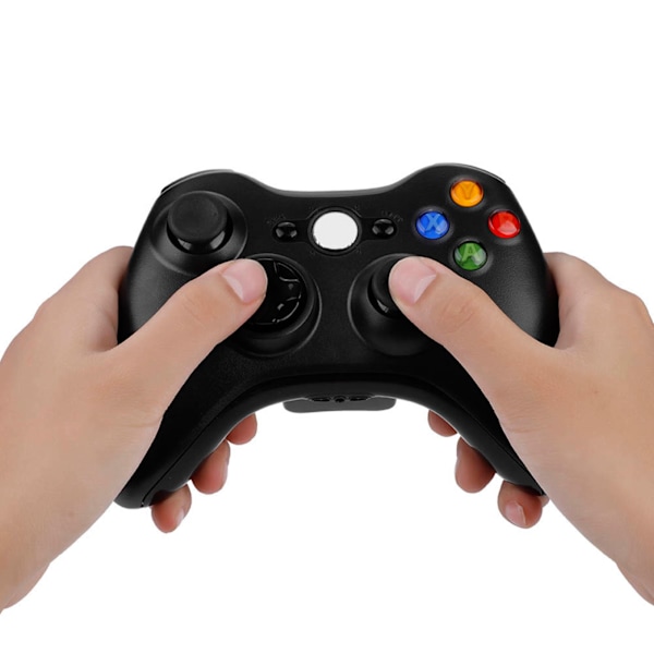 Trådlös handkontroll för Xbox 360, joystick, Bluetooth, spel (svart)