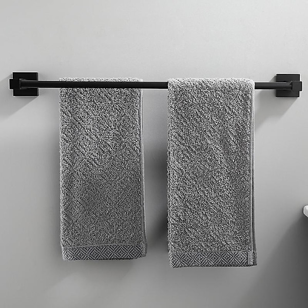 Badeværelses Håndklædeholder, Vægmonterede Håndklædestænger, Sort, 50cm