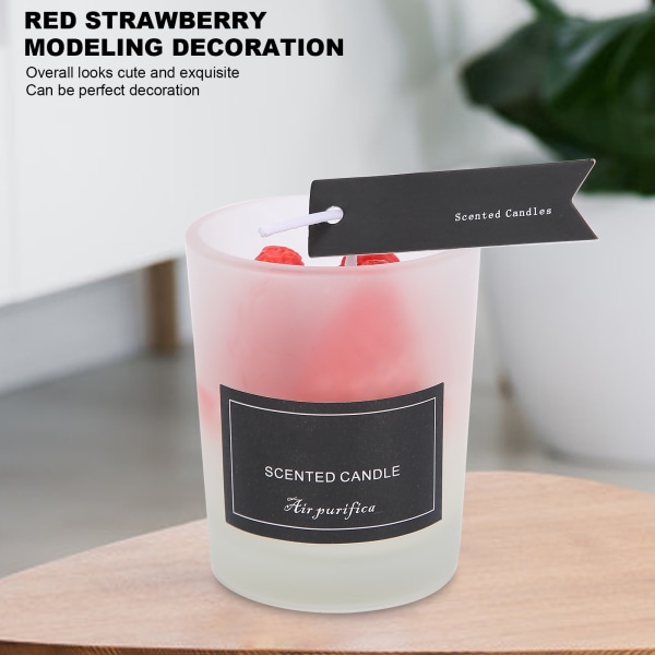 Rød frukt formet aromaterapi stearinlys Bærbar Søt romantisk stearinlys hjemmedekorasjonsgave