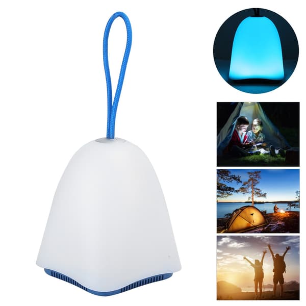 Trådløs Bluetooth-høyttaler Lys Berøringskontroll 8 Farger LED Nattlys Smart Høyttaler Blå