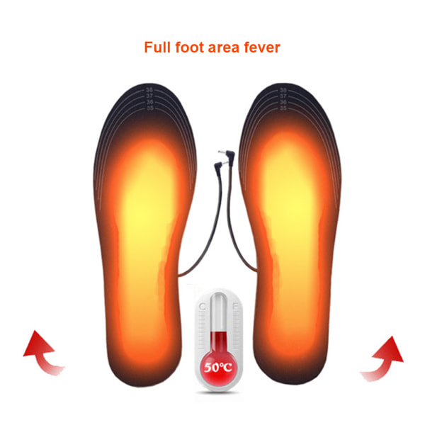 Oppvarmingssåler USB-oppvarmede såler Elektrisk drevne oppvarmingssko Såler Varme sokker Fotvarmer Vaskbar pute