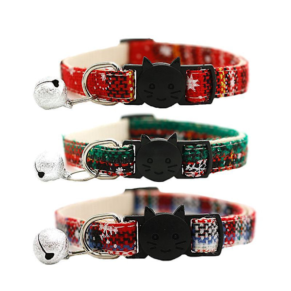 Set med 10 st Katt Halsband, Justerbar Längd 19-32cm Kattungehalsband, Katt- och Husdjurstillbehör (Slumpmässiga Färger)