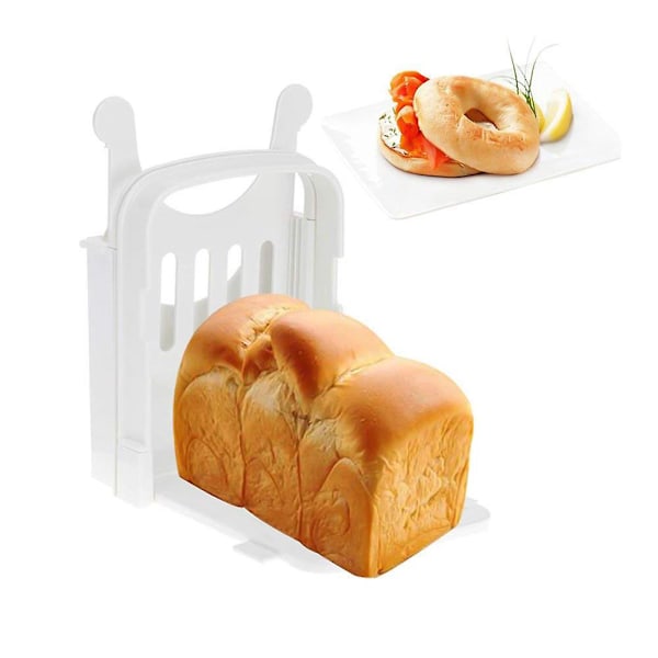 Leivänleikkurin ohjain kotitekoiseen leipään, kumijaloilla ja e-kirjalla, taitettava säädettävä leipäkatkaisin