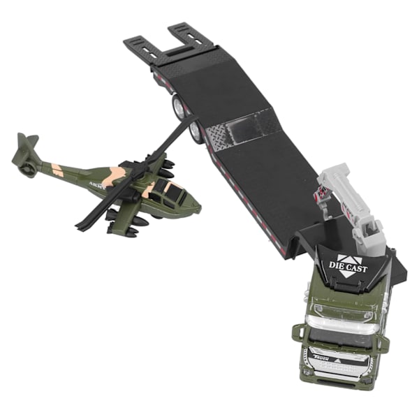 Militär lastbilar flygplan modell leksak set legering hög simulering fordon leksak för barn barn militärgrön