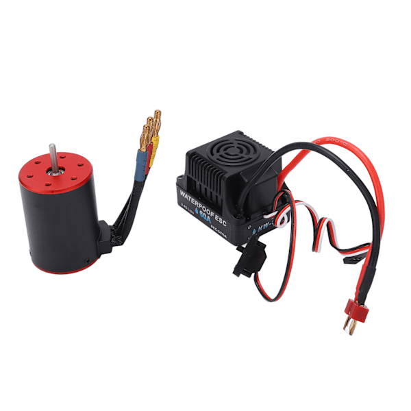 Vedenpitävä harjaton 3650-3900KV moottori 60A ESC-sarja banaaniplugiliittimellä ohjelmointikortti 1/8 1/10 RC-autoon