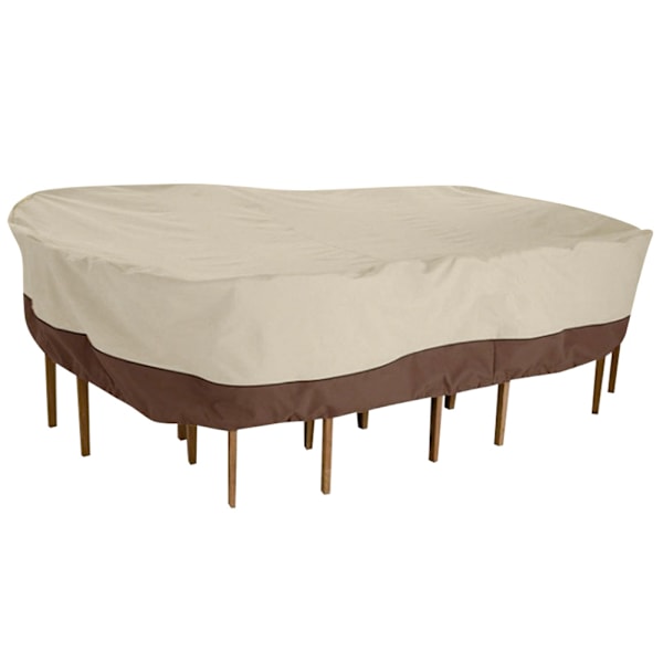 210D Oxfordtyg Trädgårdsmöbler Överdrag Utomhus Bord Stol Set Rektangulärt Dammskydd Överdrag 223x147x58cm