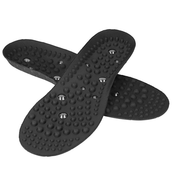 Fod Magnetic Therapy Massage indlægssåler Åndbar sko Fod smertelindrende massage indlægssåler (L 45&#8209;47 sort)