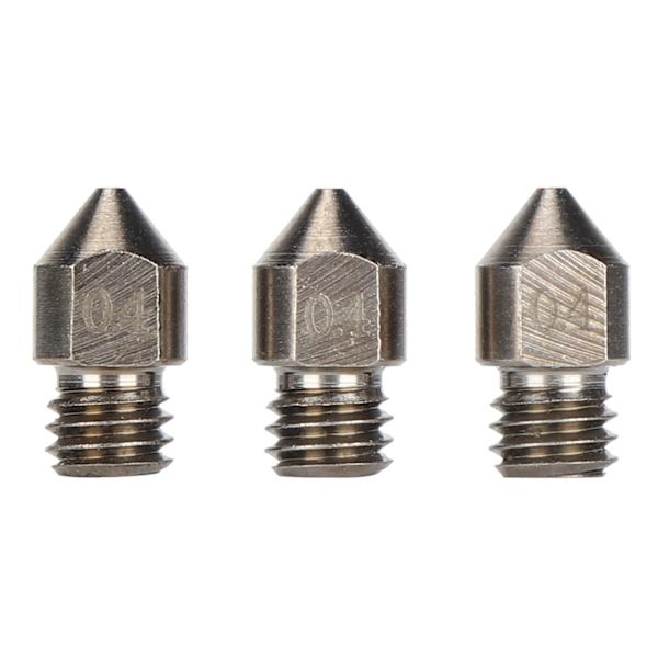 3 st 3D-utskriftsmunstycken MK8 Hög temperatur Korrosionsbeständigt munstycke för 3D-skrivare 1,75/0,4 mm